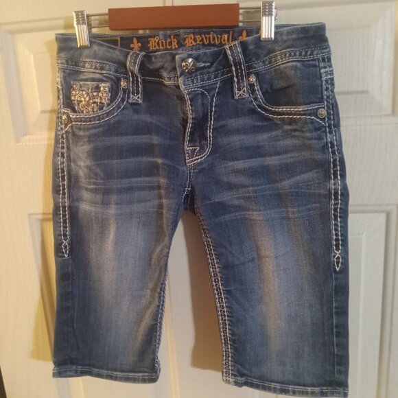 Rock Revival Women's Nancy Easy Bermuda Shorts 27 E8536EM6 - Picture 4 of 8